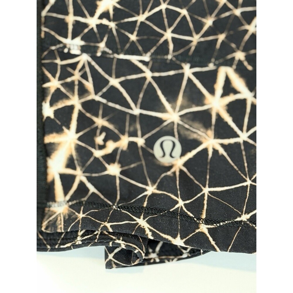 Lululemon Pace Rival Skirt Tall Size 8 Black Abstract Print Tennis Golf Skort - Picture 9 of 10